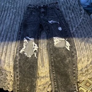 Distressed Black Jeans for Men